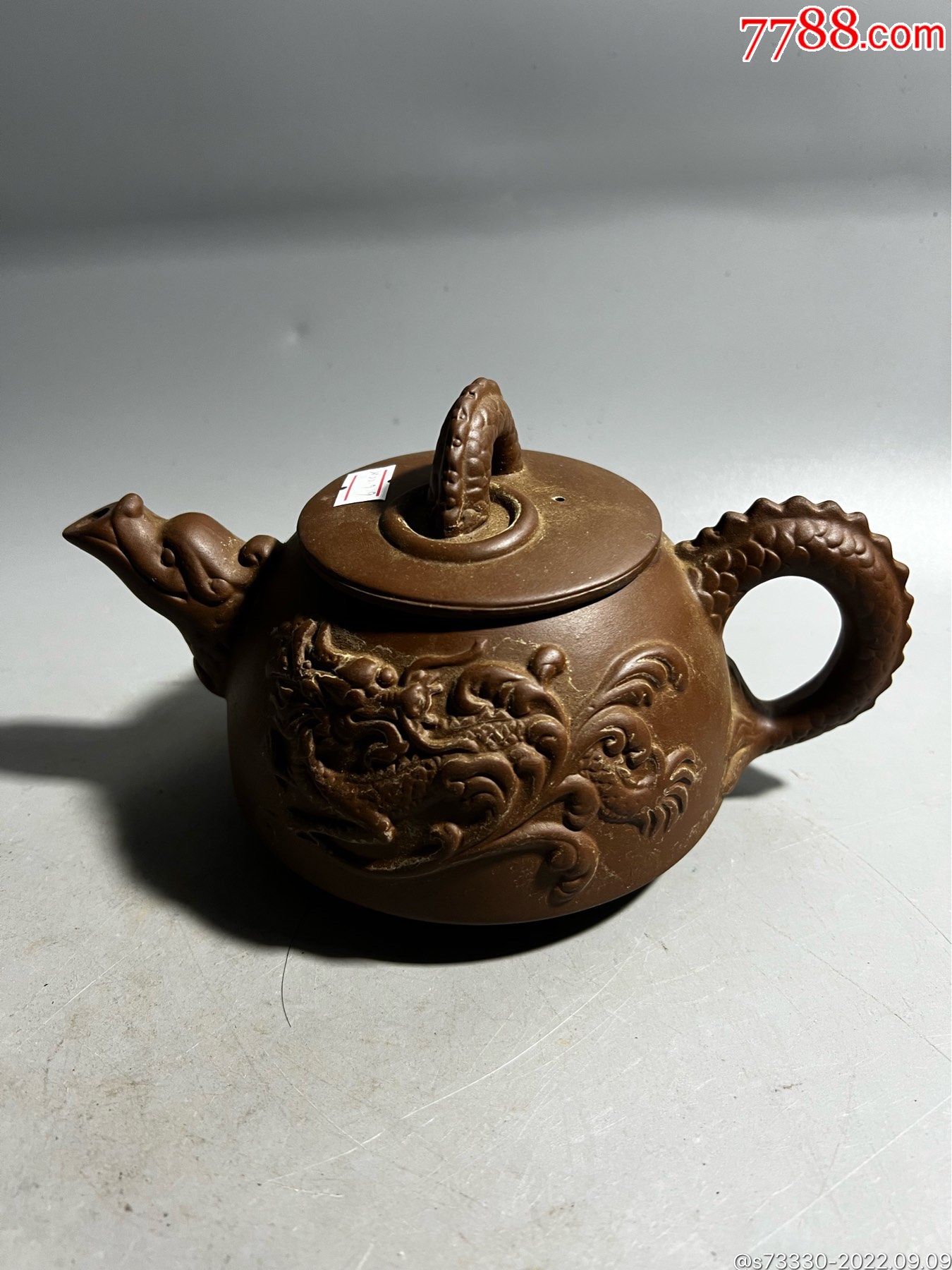 90年代后,模具紫砂龙纹壶一把-价格:50元-se89323386-紫砂壶-零售