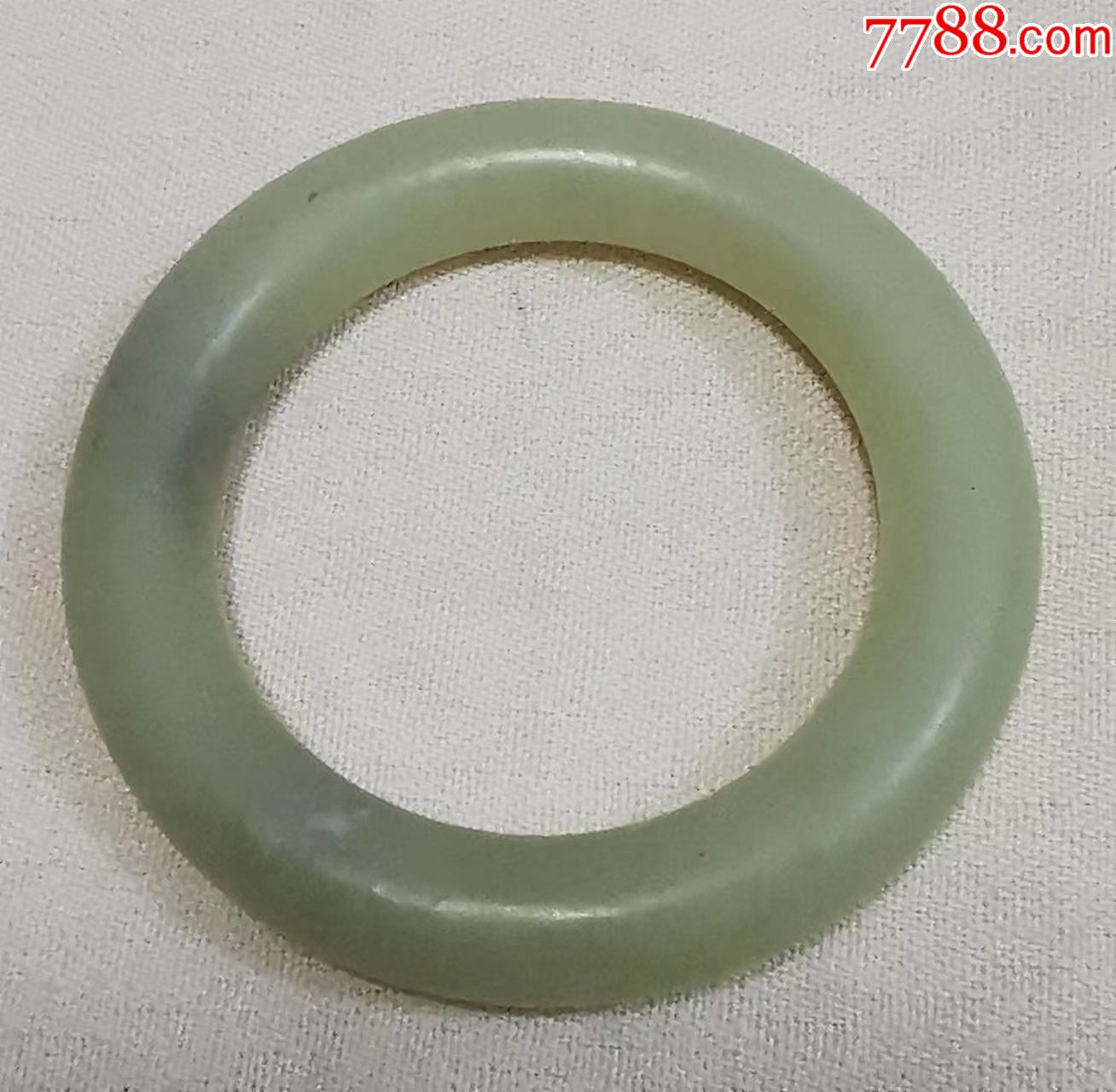 清代和田青白玉雕玉环（H）-和田玉-7788旧书网