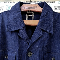 全新老式斜纹蓝布工作服上衣,大连第九服装厂