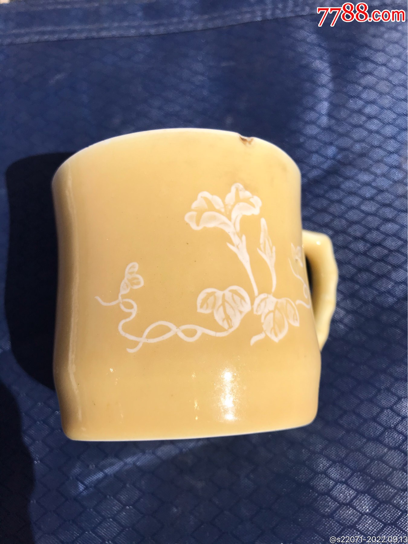 建国瓷厂柴窑烧堆白花茶杯特价-价格:138元-se89379980-青瓷/秘色瓷