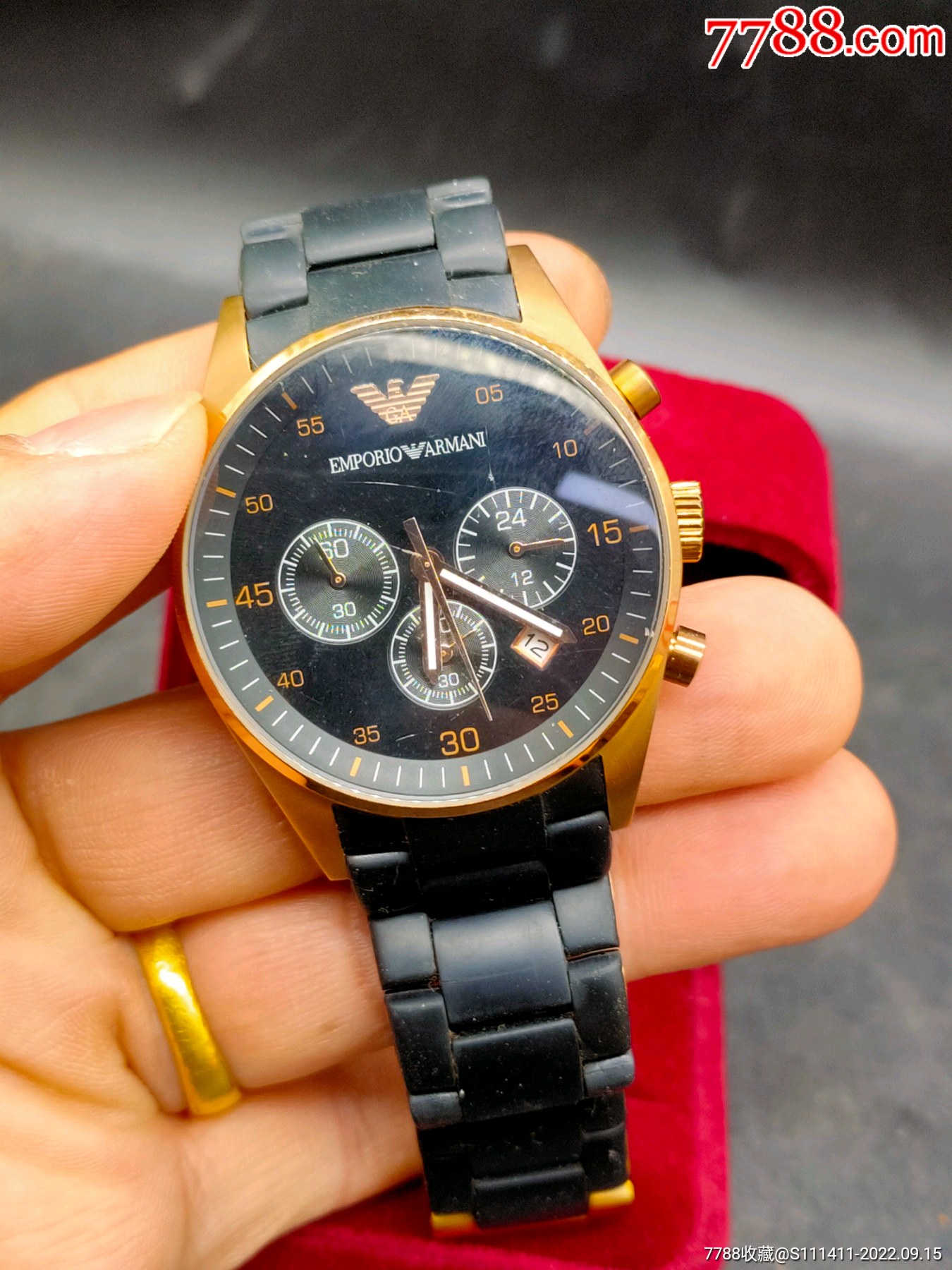 阿玛尼石英男表一只_手表/腕表_产地图片_收藏价值_7788奇石收藏