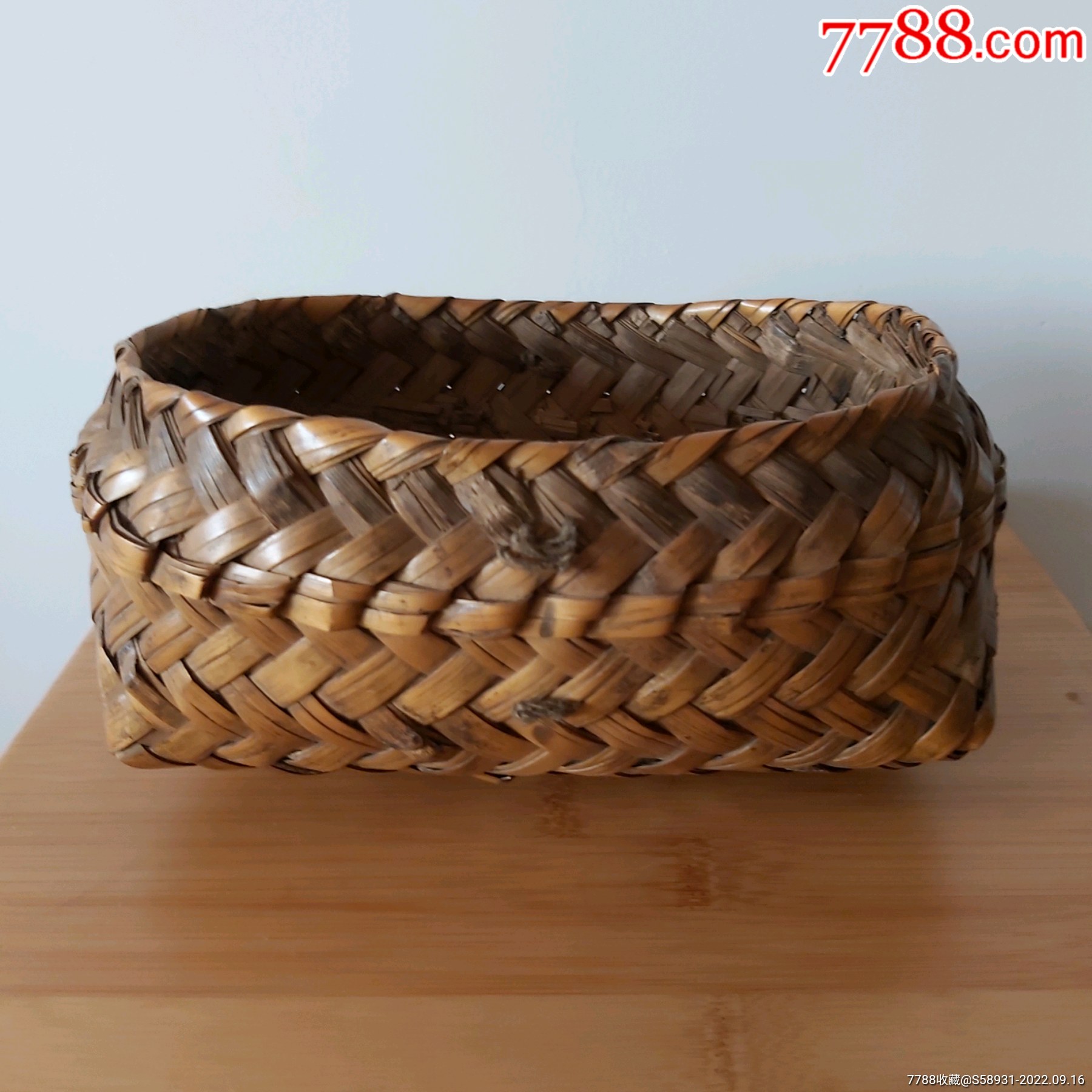 东北民俗:手工编织的小席篓_植物编织工艺品_作品图片_收藏价格_7788