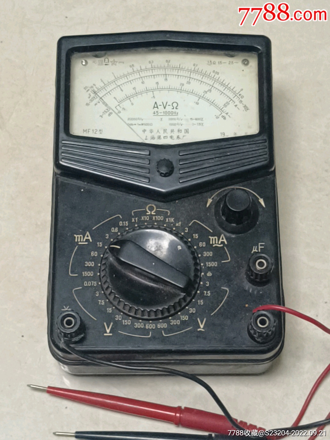 文*万能表1976年上四产mf12万用表(表针灵敏)-价格:200元-se89540187