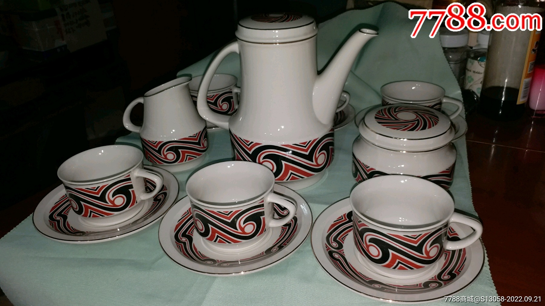 全新包装七八十年代山东博山宝石牌茶咖具一套_套装茶具_图片价格