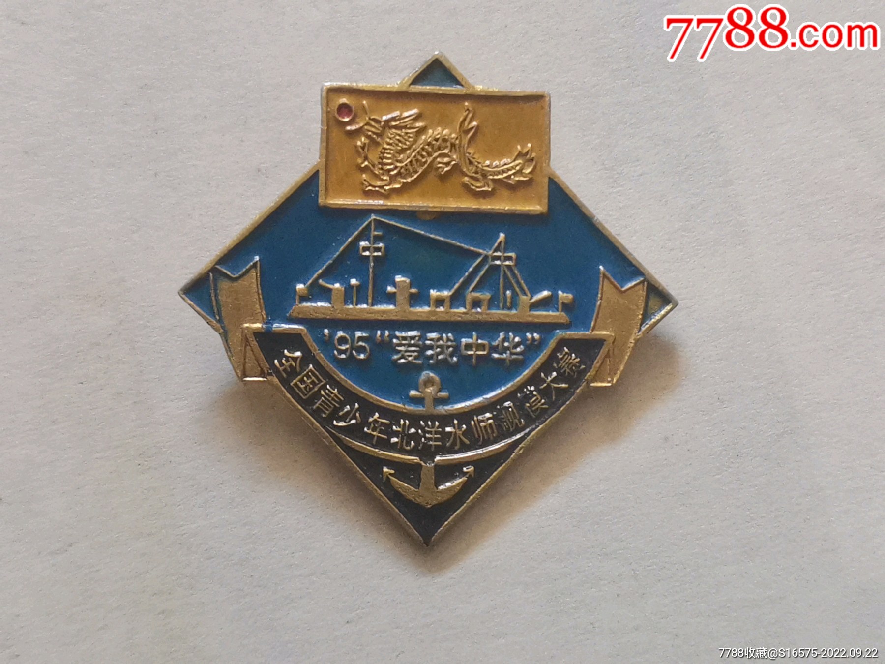 95青少年北洋水师航模大寒-体育运动徽章-7788国画石