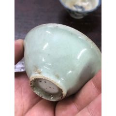 民国.豆青茶杯