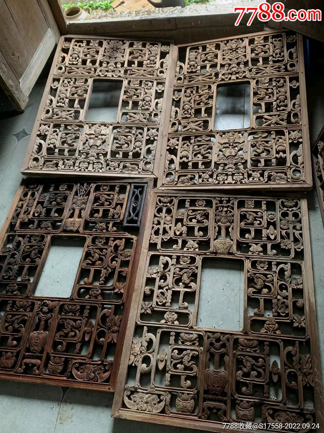 清代精品花窗一套，90×66基本全品_木门窗_齐鲁钱币联盟店【7788收藏__收藏热线】