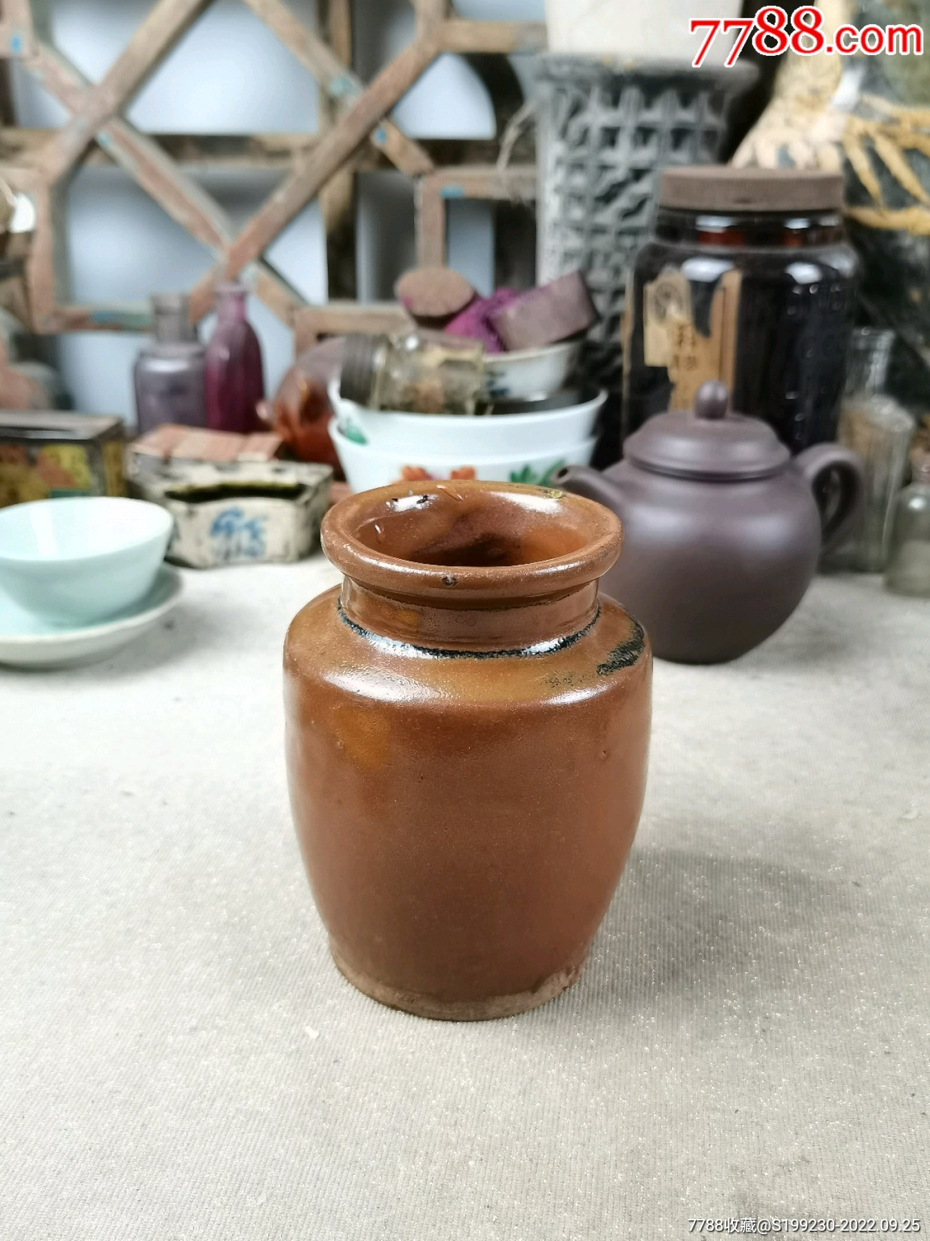 山字款老药罐,老药坛子,少见品种小药罐-价格:300元-se89617075-老药