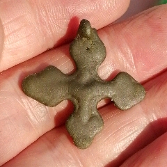 景教十字架(唐代绿漆古青铜十字掛件)