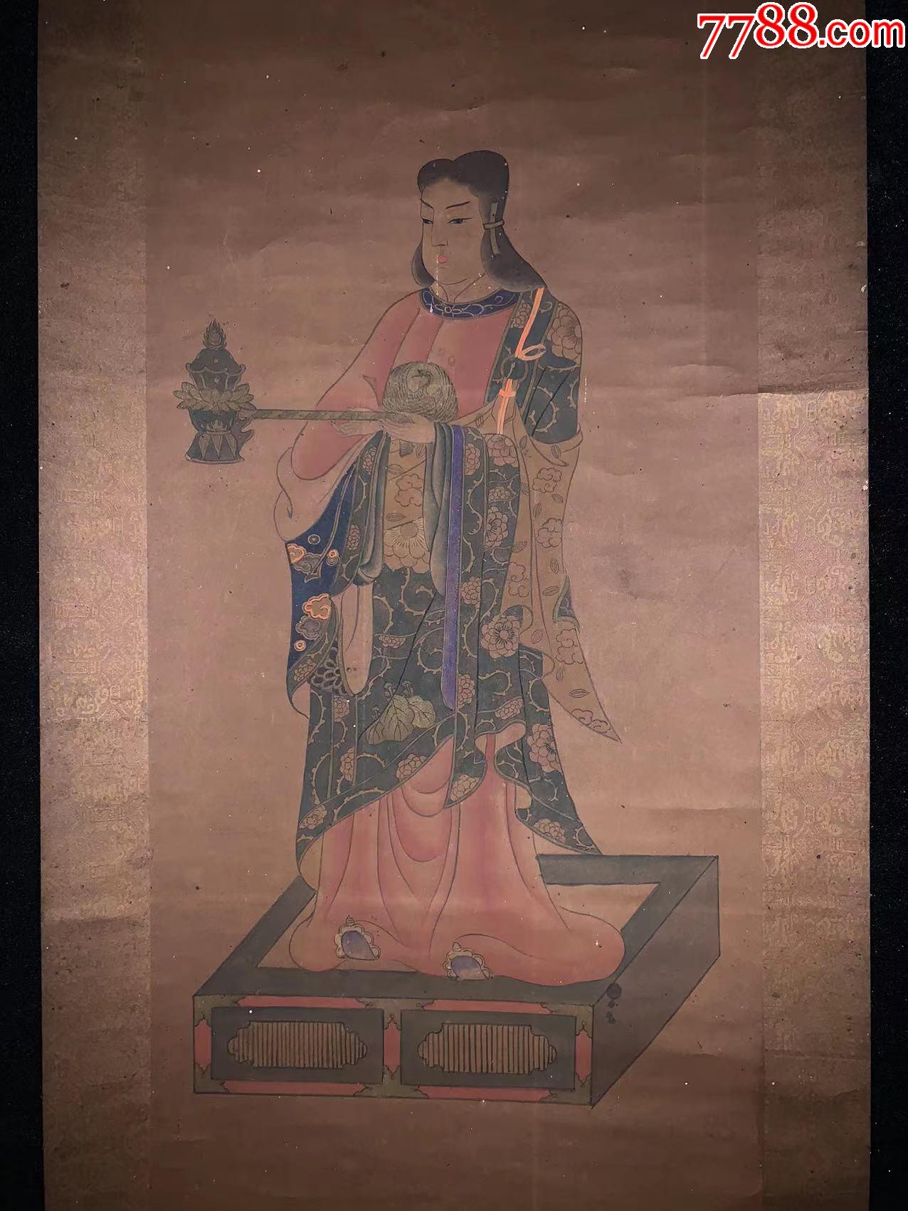 【手绘】清代人物绘6045纸本回流老字画书房茶室古书画_人物国画原作_图片鉴定_收藏价格_7788铜镜收藏