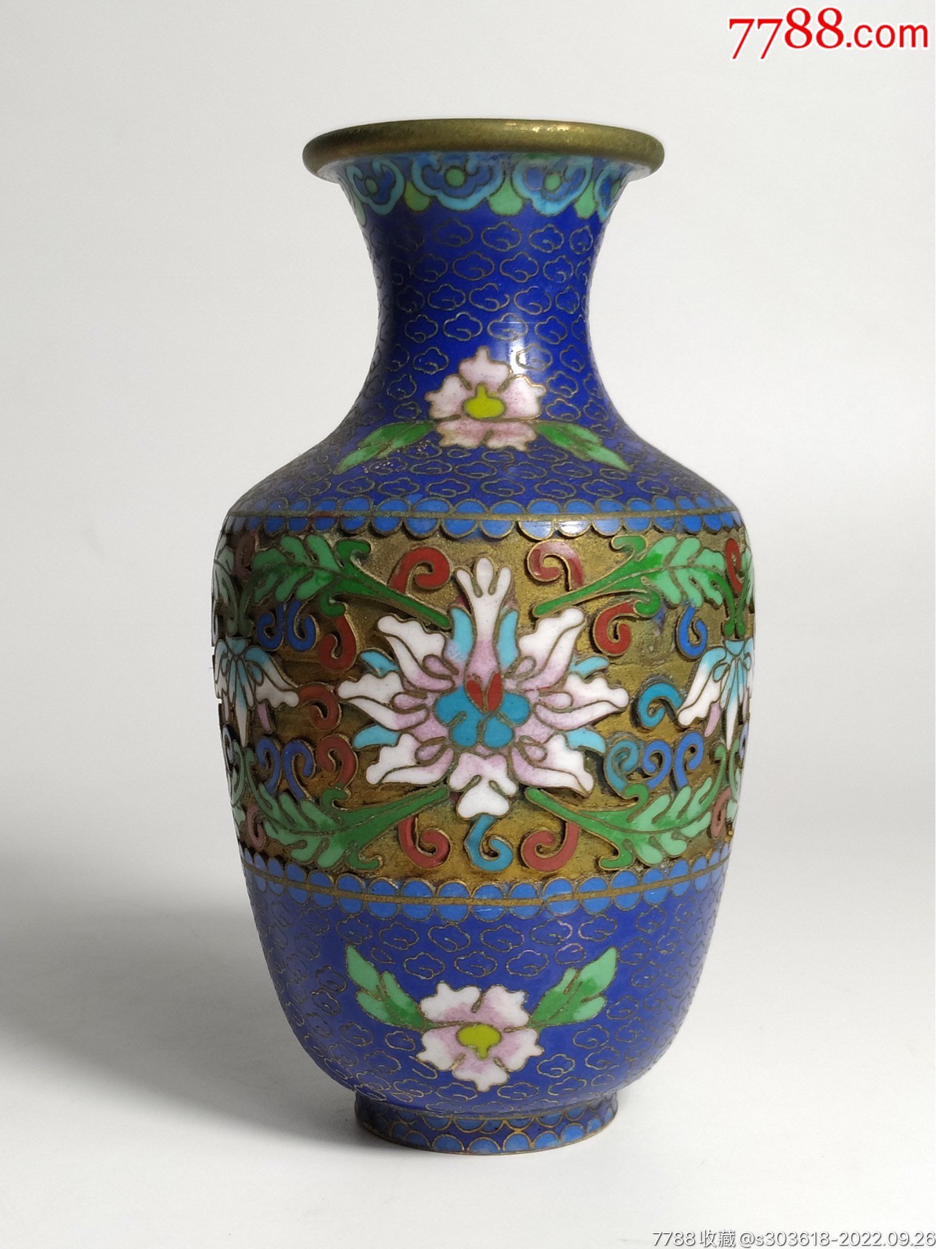品名:创汇「缠枝宝相花」珐琅彩赏瓶-价格:198元-se89638569-景泰蓝