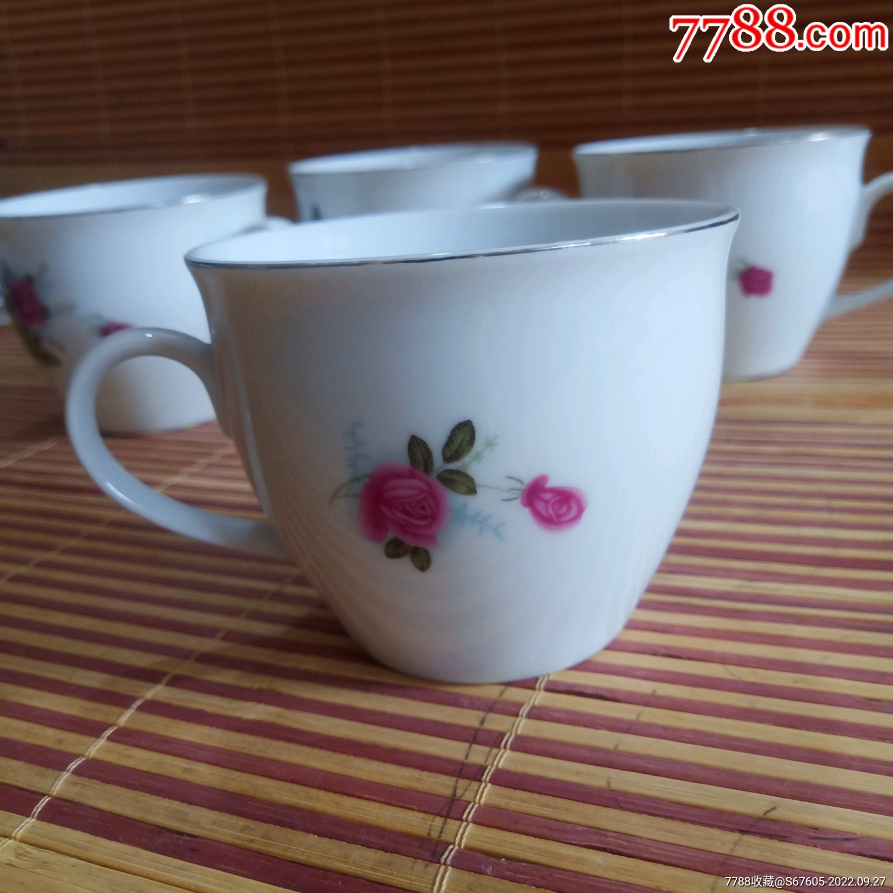 七十年代醴陵釉下彩库存老物件茶杯咖啡杯_单色白瓷_回收价格_收藏