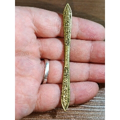 民国精美老铜簪子带款