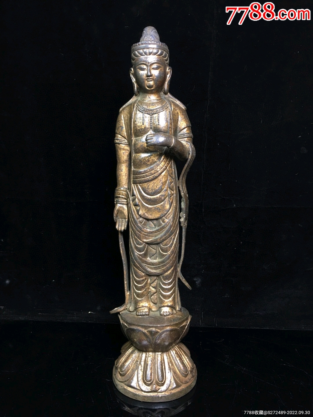 铜观音菩萨佛像,不议价_铜像/铜佛像_图片价格_收藏鉴定_7788钱币网