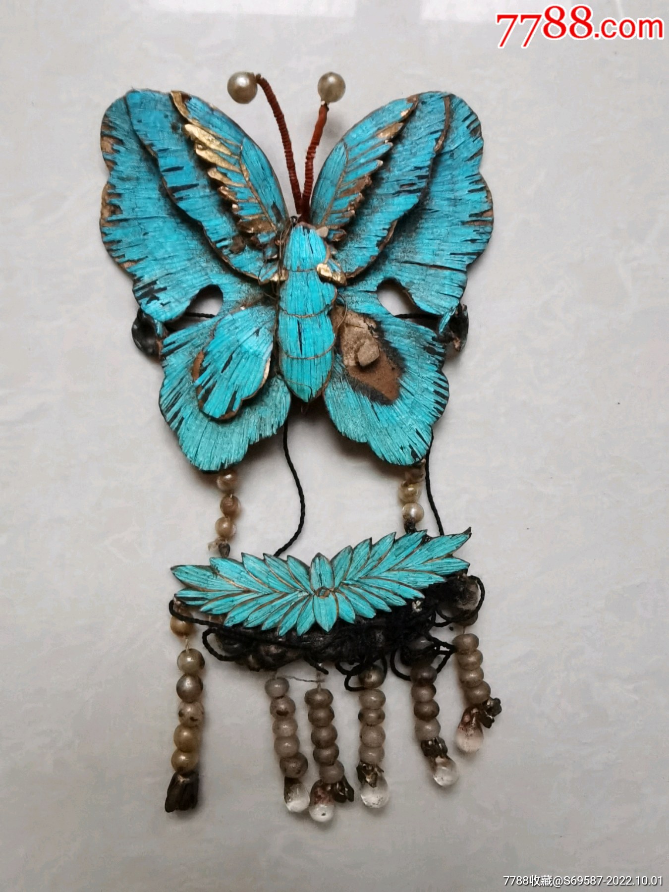 清代点翠蝴蝶-价格:1558元-se89728335-银簪/银钗-零售-7788老照片