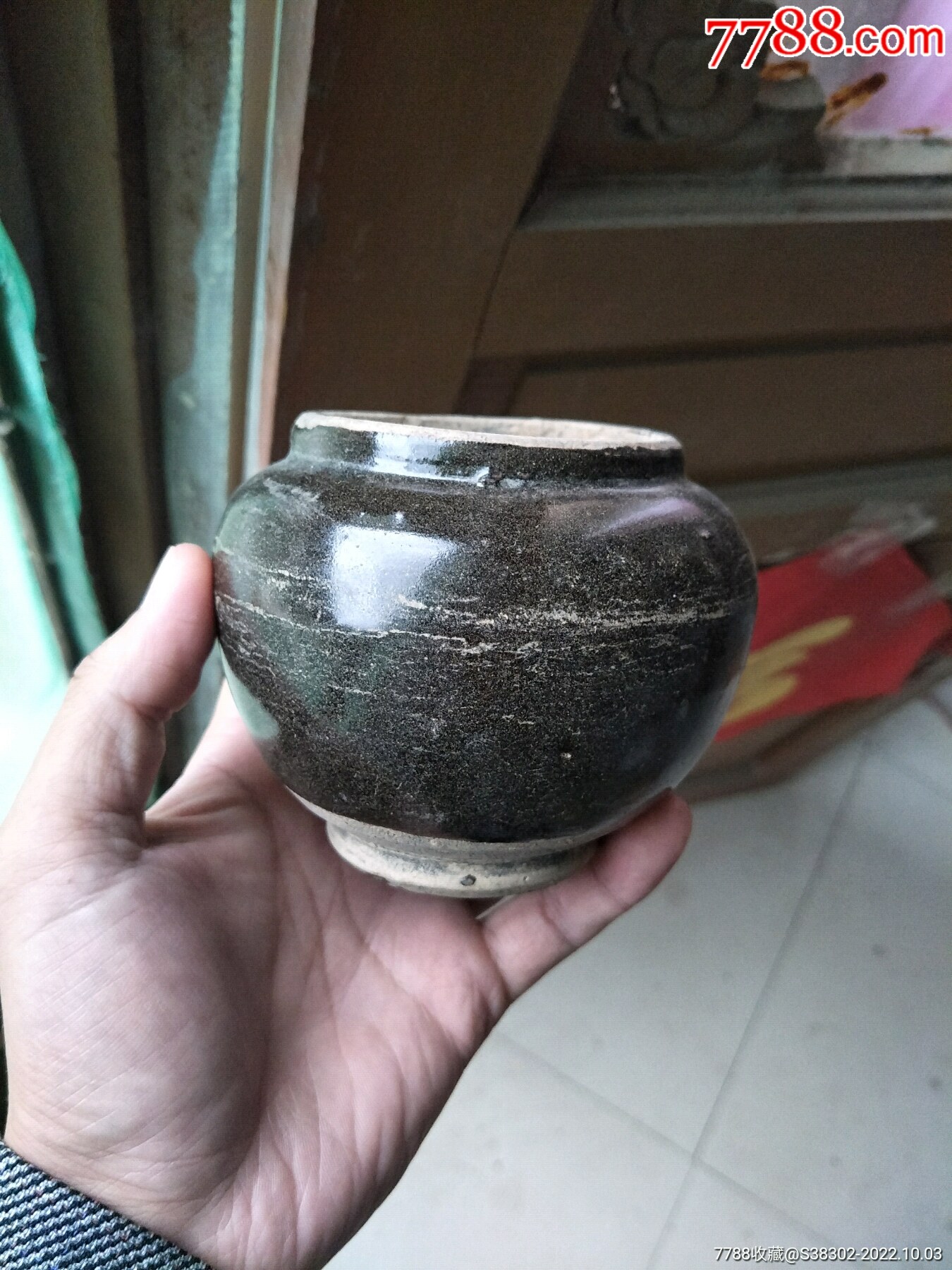 元代黑陶罐一枚基本全品临清运河古玩店古陶瓷馆