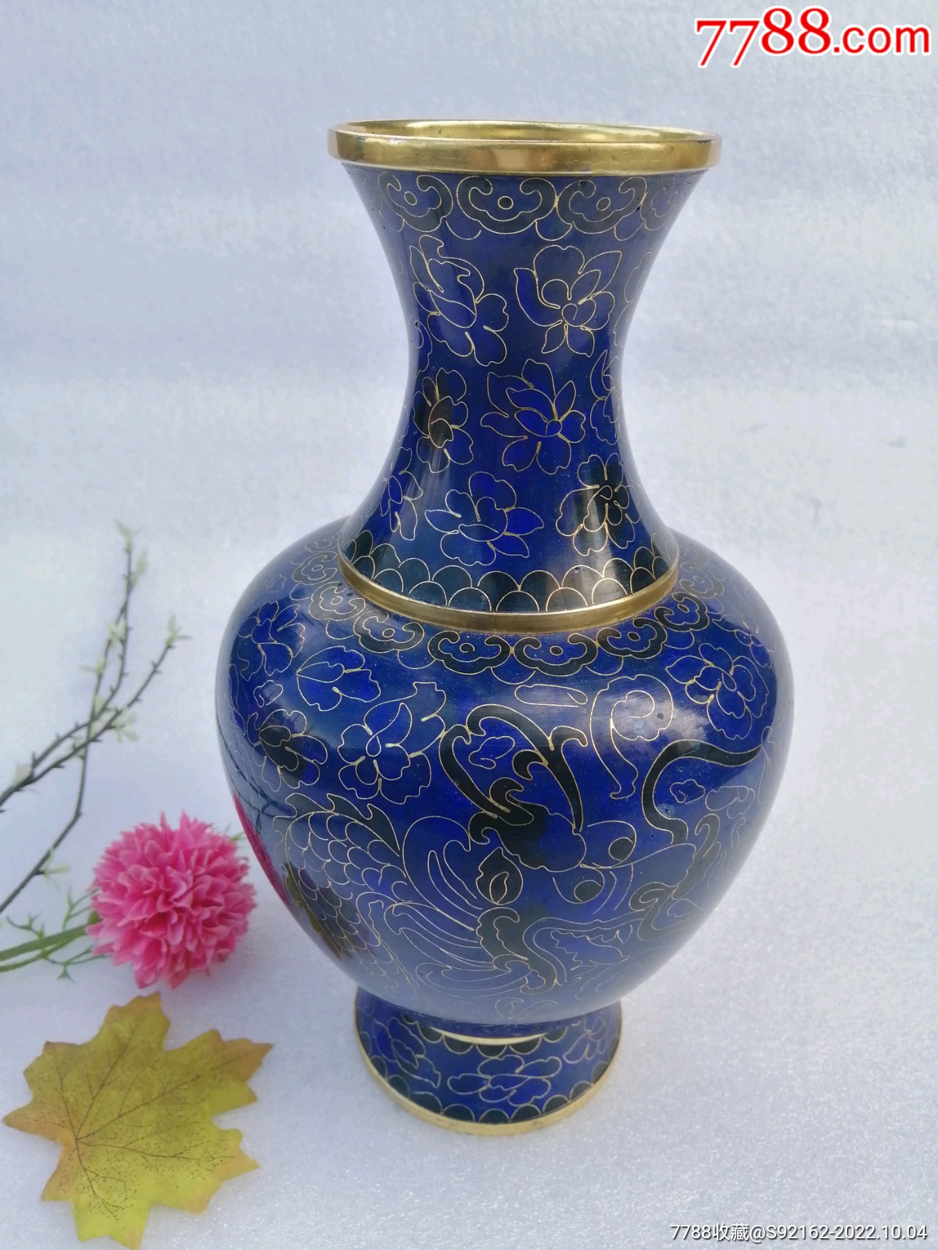 景泰藍壺花瓶1对-