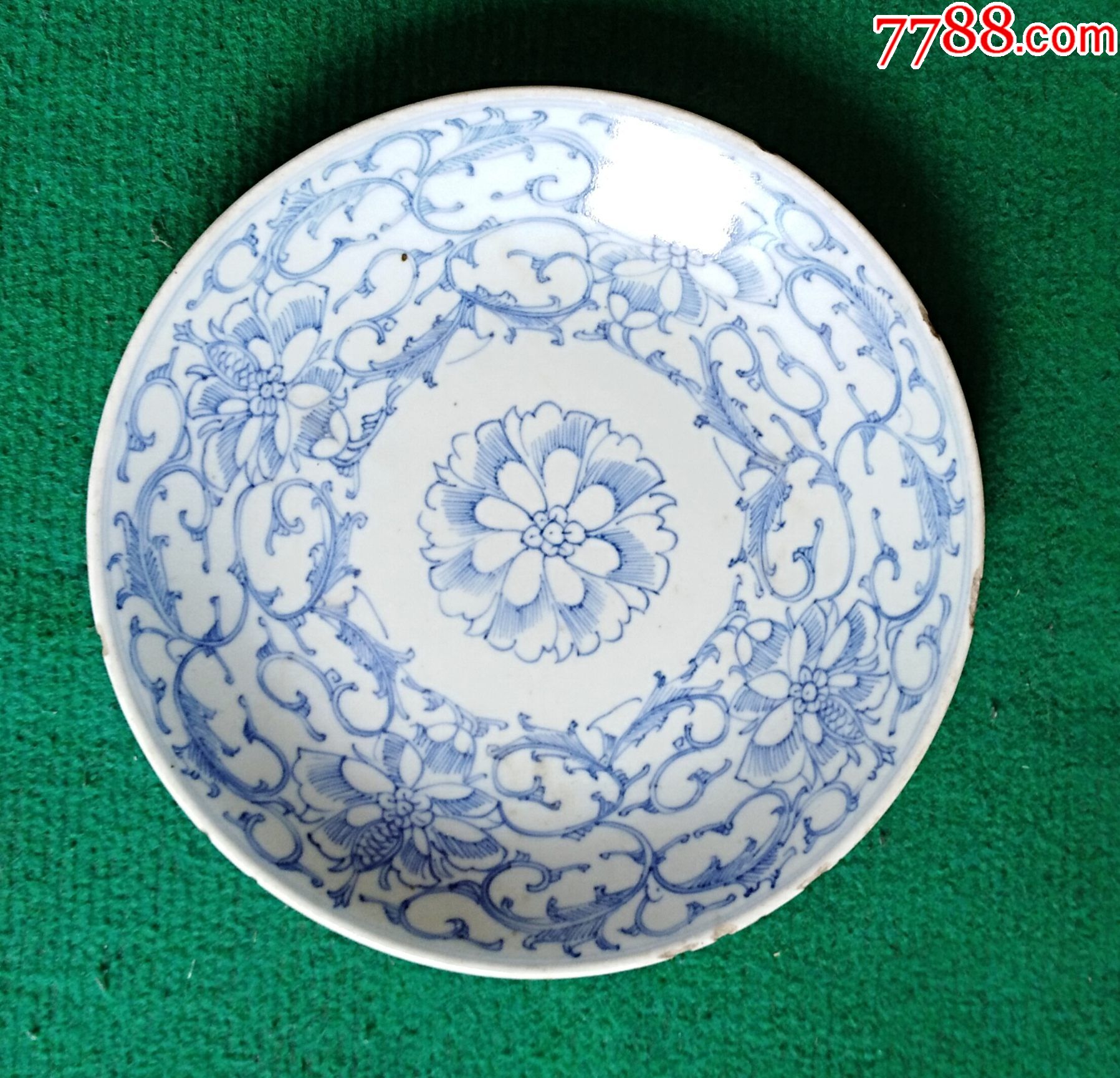 中国 青花 鳥纏枝花卉文盤 V R6802E 【公式通販】