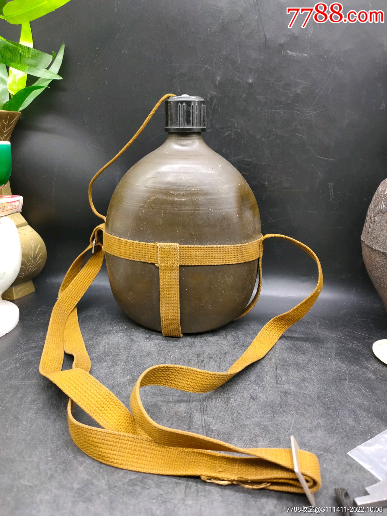 建国初期大号军绿色铝制水壶-价格:98元-se89860453-铝壶/铝器-零售