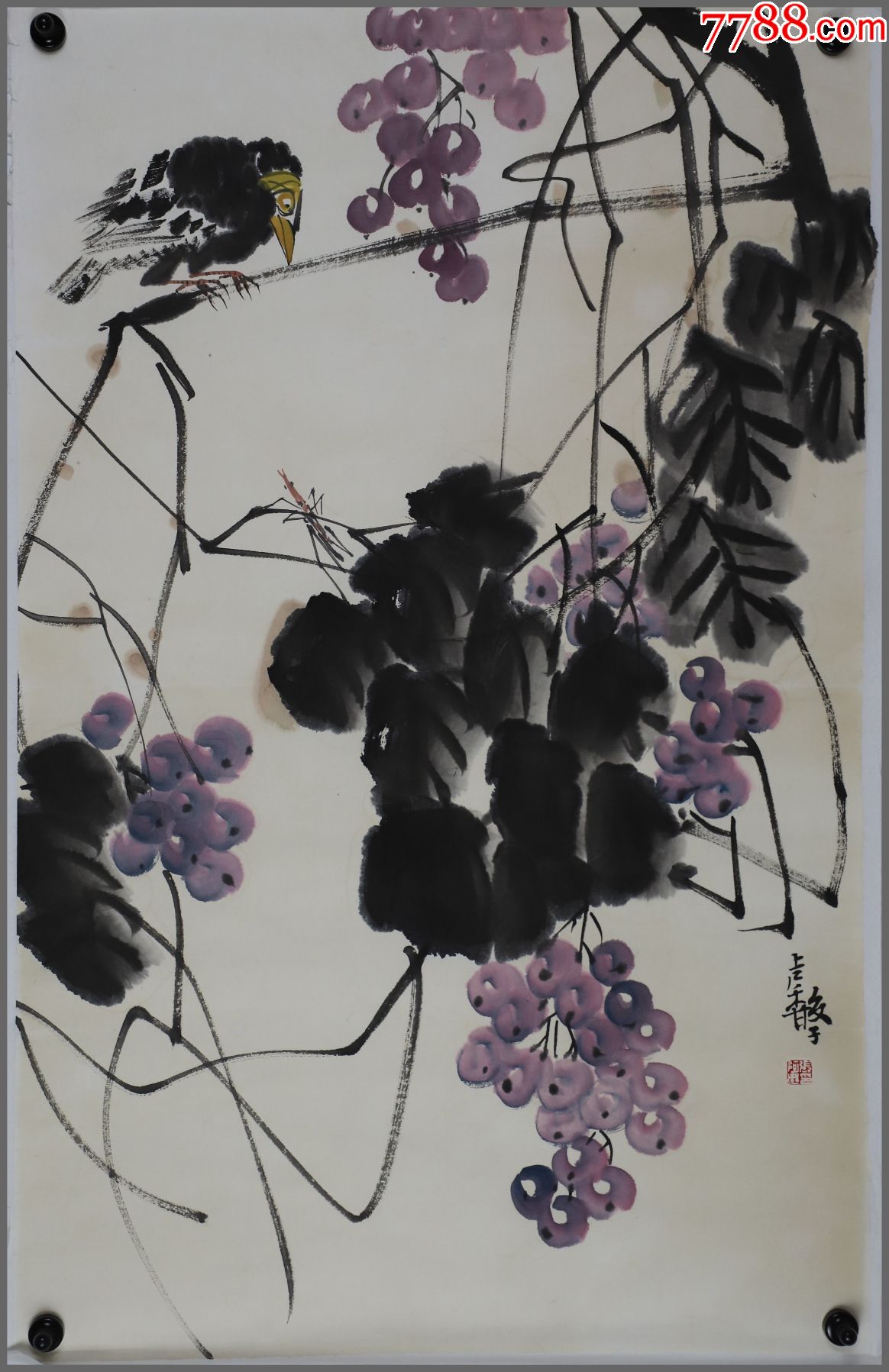 张继馨,(江苏武进人,江苏省文史研究使馆官员,中美协会员)花卉画-价格