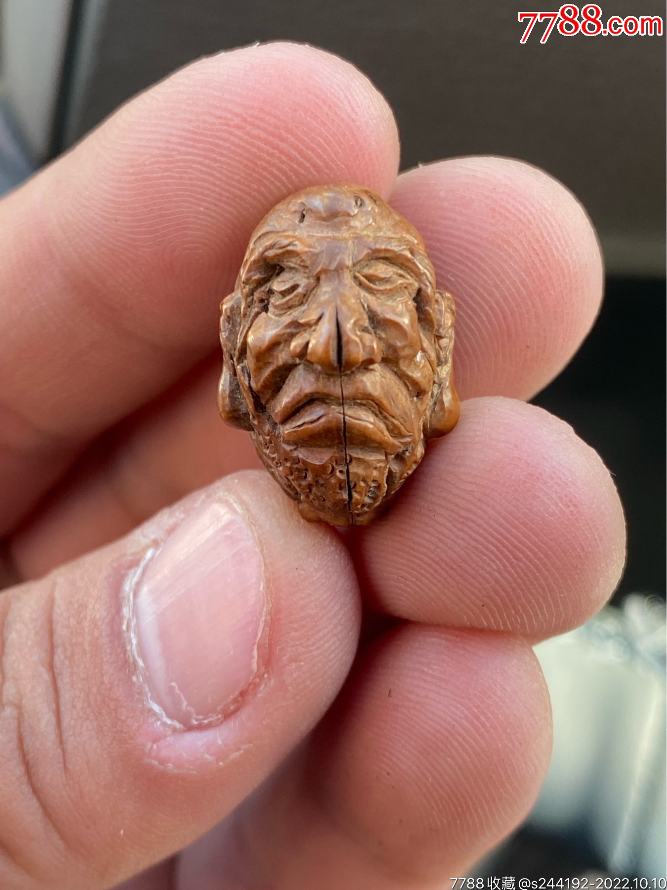 清末民国核雕罗汉_杏核/桃核雕_回收价格_收藏价值_7788金银币收藏