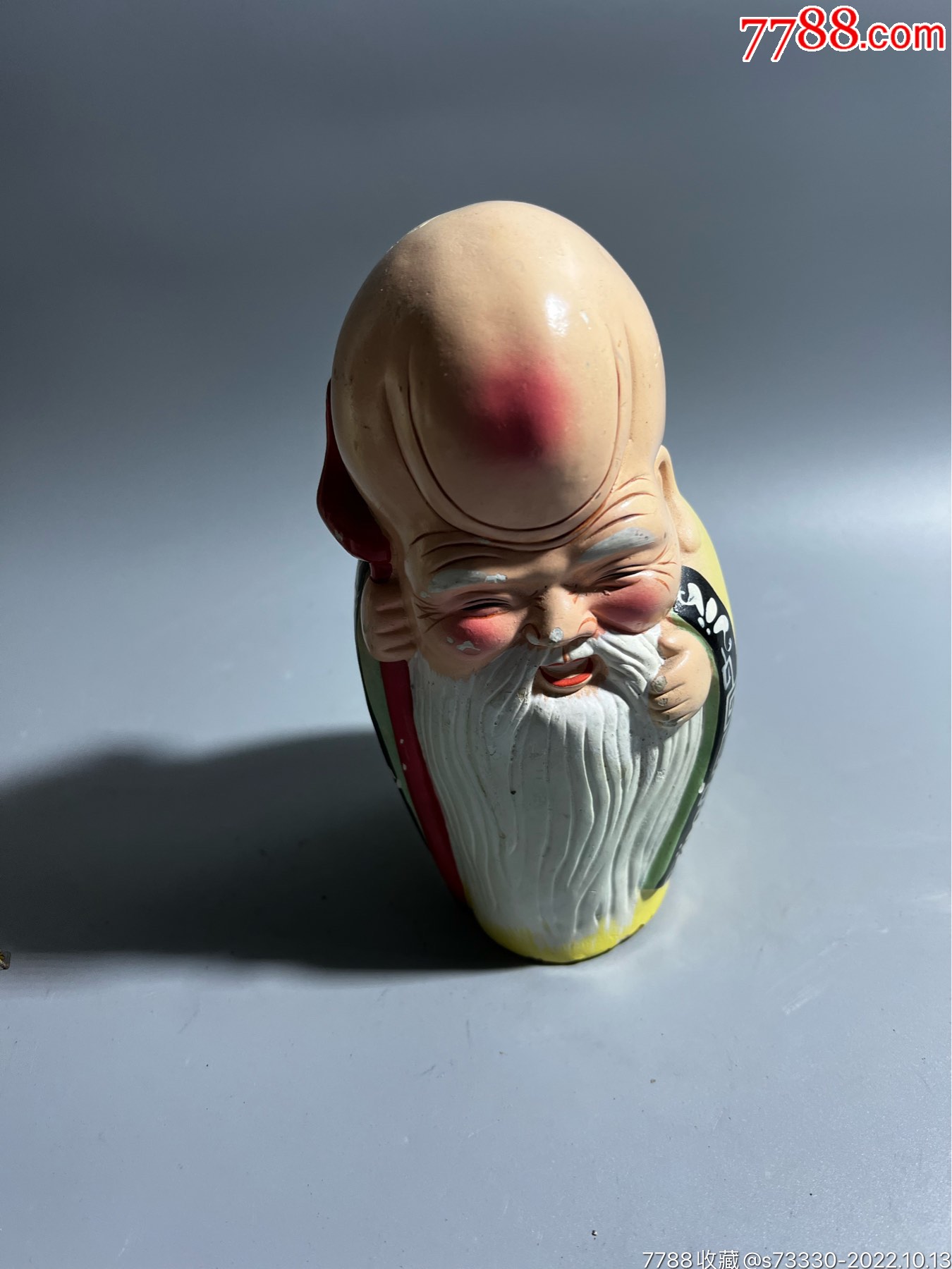 70年代,烧石膏老寿星存钱罐一只-价格:100元-se89948267-泥人张/泥塑