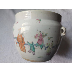 清乾隆（满大人）粉彩通景人物花鸟山水小赏瓶-彩绘瓷/彩瓷-7788旧书网