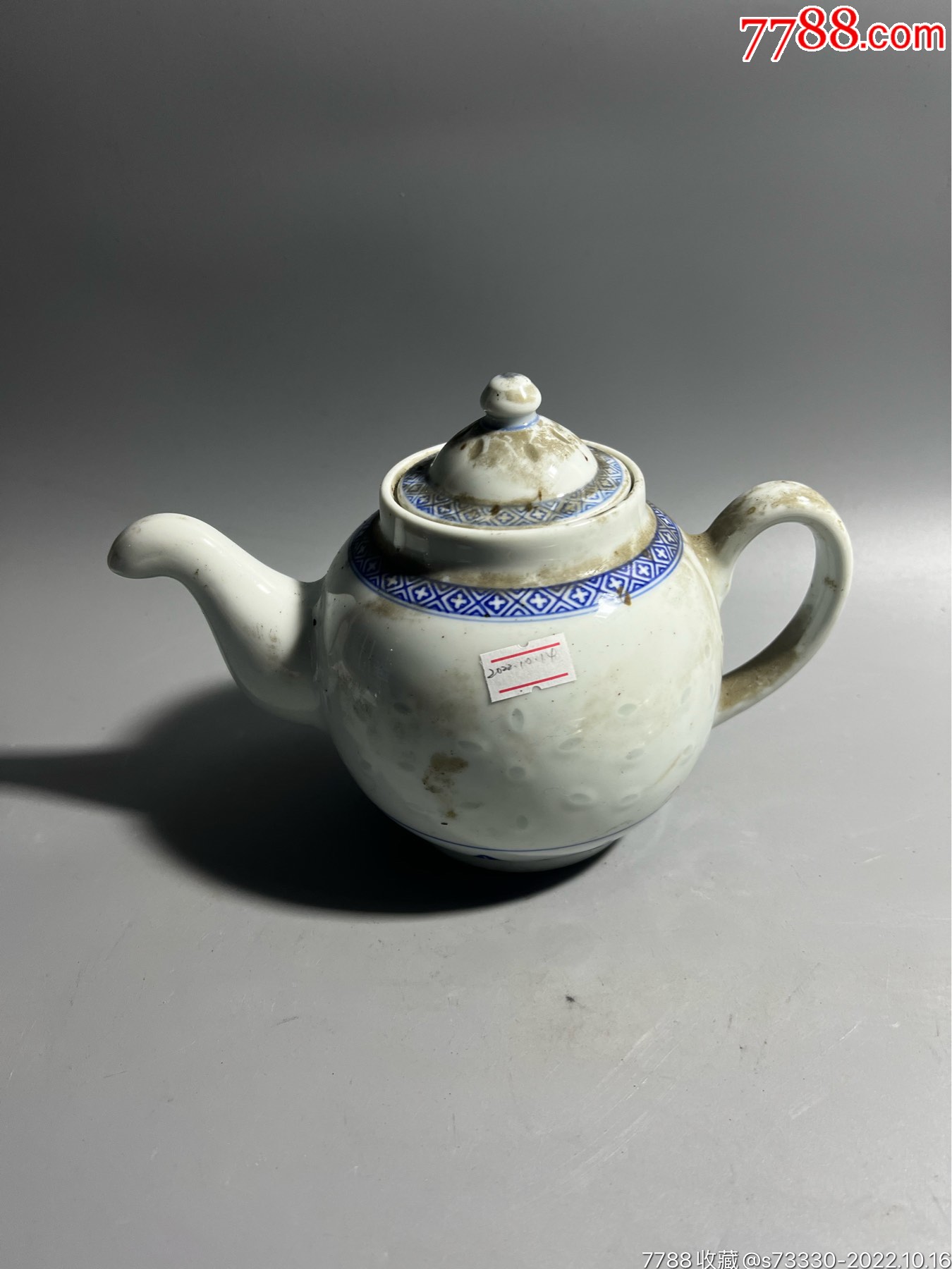 80年代左右,景德镇厂货,青花玲珑壶一把_彩绘瓷/彩瓷_图片欣赏_收藏