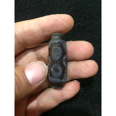 带冰裂纹的7眼老天珠一颗