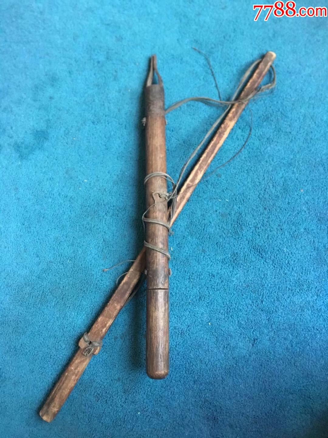 没有金刚钻.不揽瓷器活。民国时期锯瓷老手艺人使用遗留的手拉金刚钻工具._其他收藏品_极速军品杂项小铺【7788收藏__收藏热线】