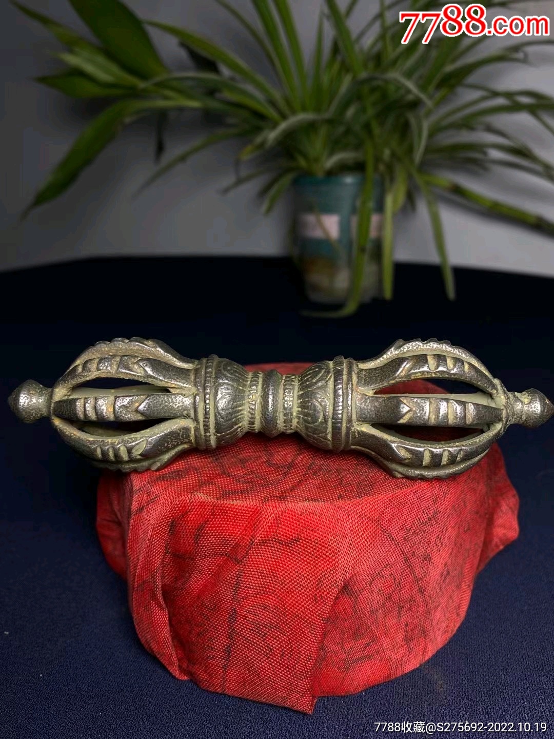 藏区回流天铁纯手工打造錾刻金刚杵老法器_其它佛/道藏品_产地图片_收藏价值_7788奇石收藏
