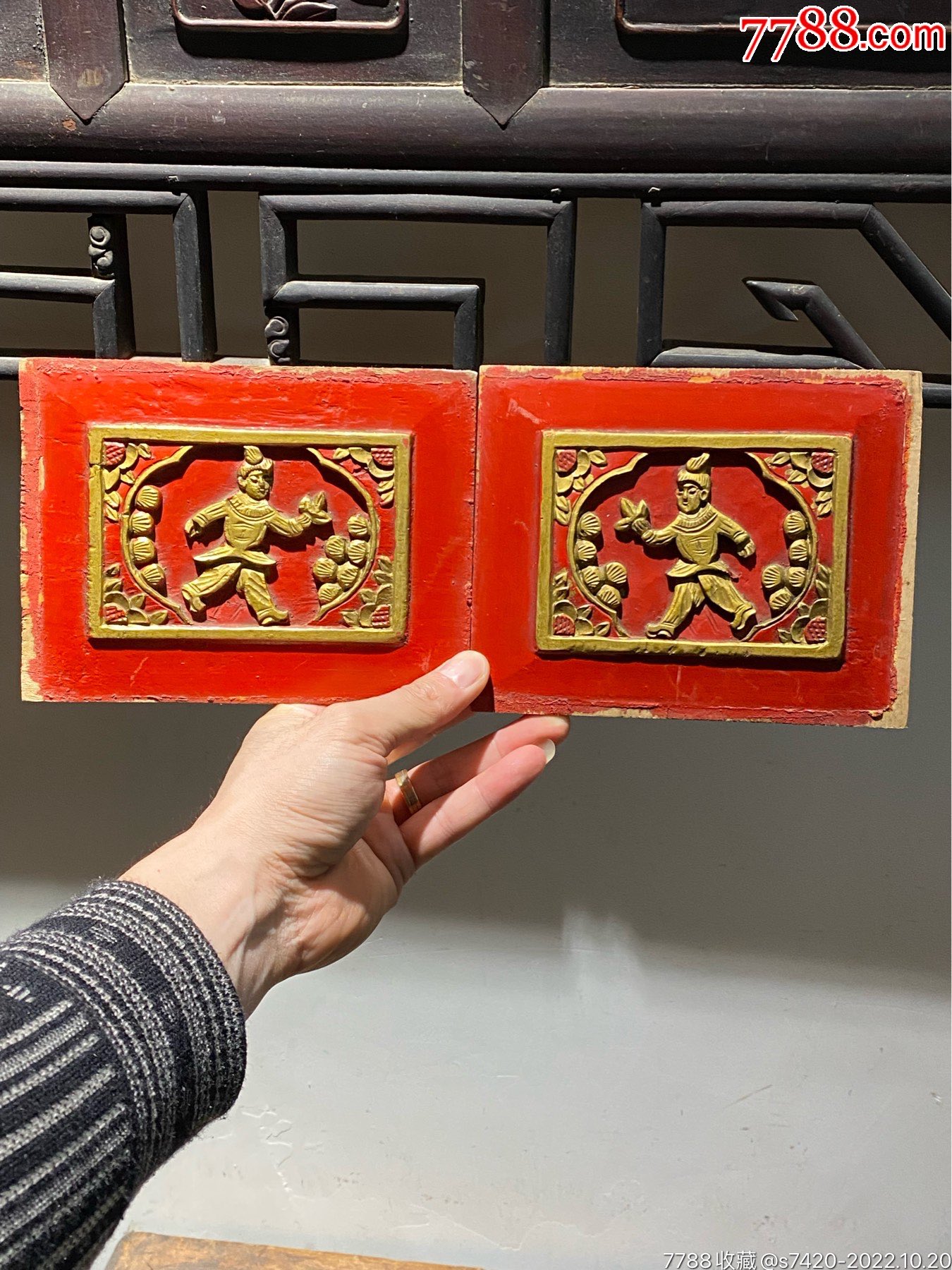 特价,精美老木雕人物一对-价格:30元-se90084887-木雕花板-零售-7788收藏__收藏热线