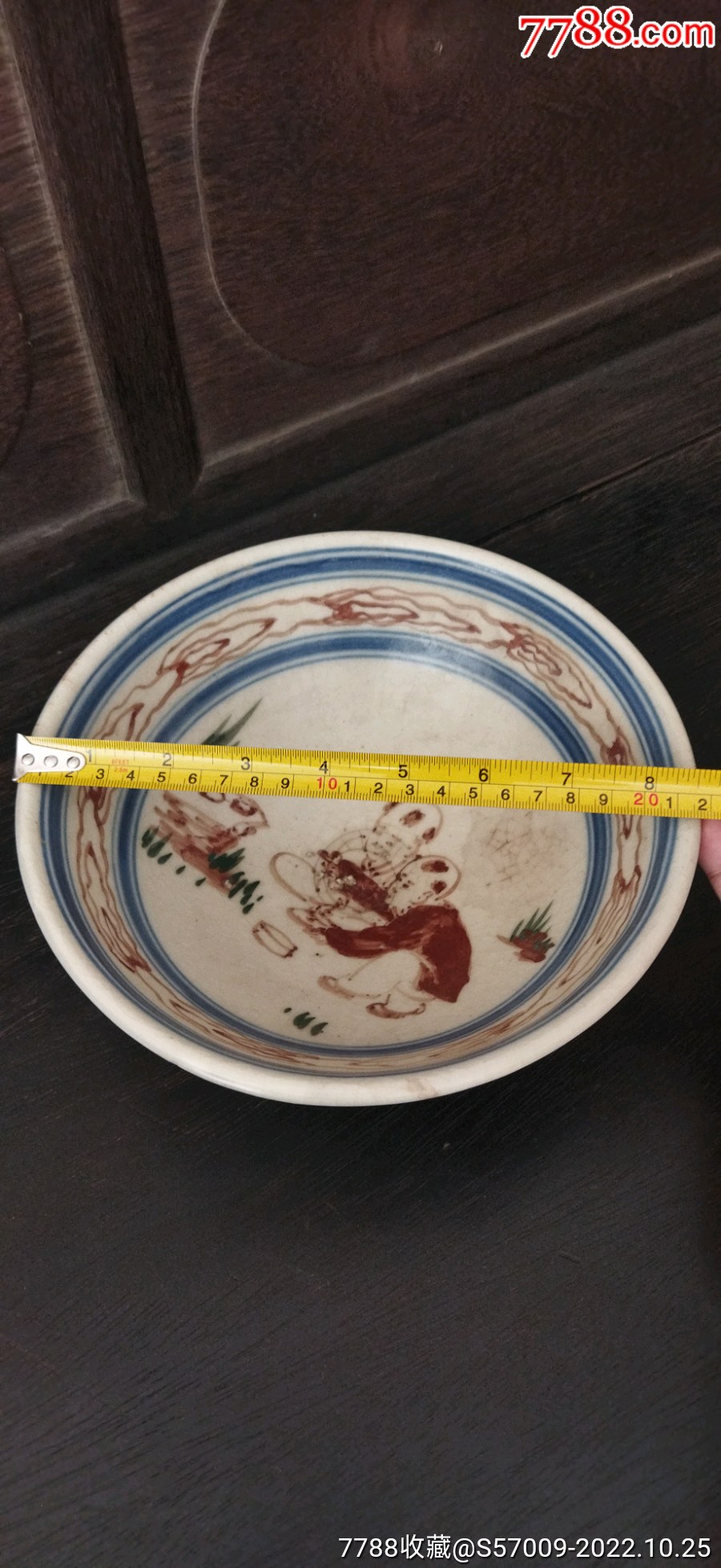 清代完整漂亮的大号斗彩大碗-价格:1380元-se90165776-彩绘瓷/彩瓷