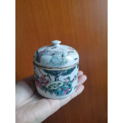 清乾隆（满大人）粉彩通景人物花鸟山水小赏瓶-彩绘瓷/彩瓷-7788旧书网