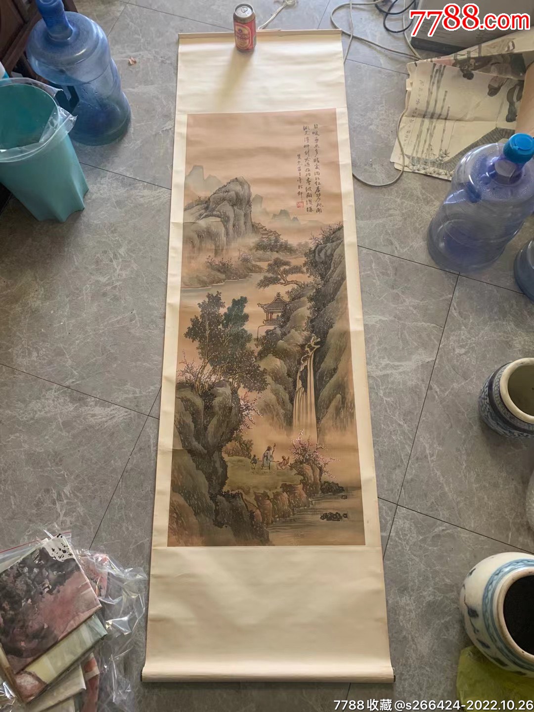 清代老绢画_山水国画原作_怡千堂【7788收藏】