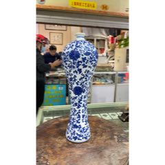 清代手绘民窑缠枝莲纹脸盆-青花瓷-7788红宝书