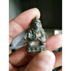 清代锡质小寸佛,高3.