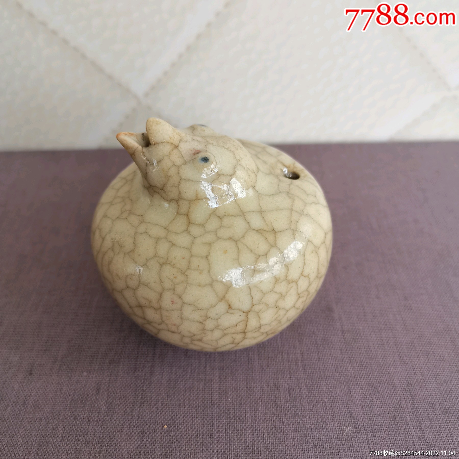 清代哥釉仿生水滴_瓷艺轩瓷器店【7788录像机】