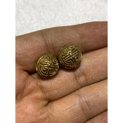 清代满金镂空扣子7颗-衣扣/纽扣-7788老照片