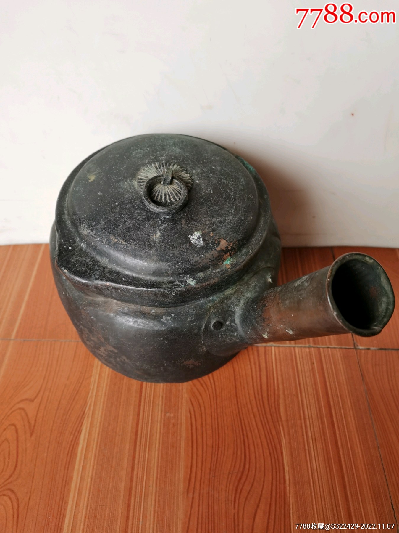 清代手执红铜锅铜煲,皮壳包浆老辣,古老韵味浓,器型漂亮稀少_铜皿