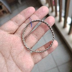 老银民国绞丝银手镯一只