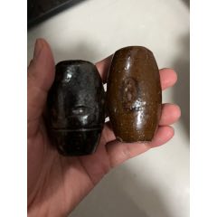  strong>古董古玩收藏品民国渔网坠子 /strong>_花釉/窑变瓷_黄色系