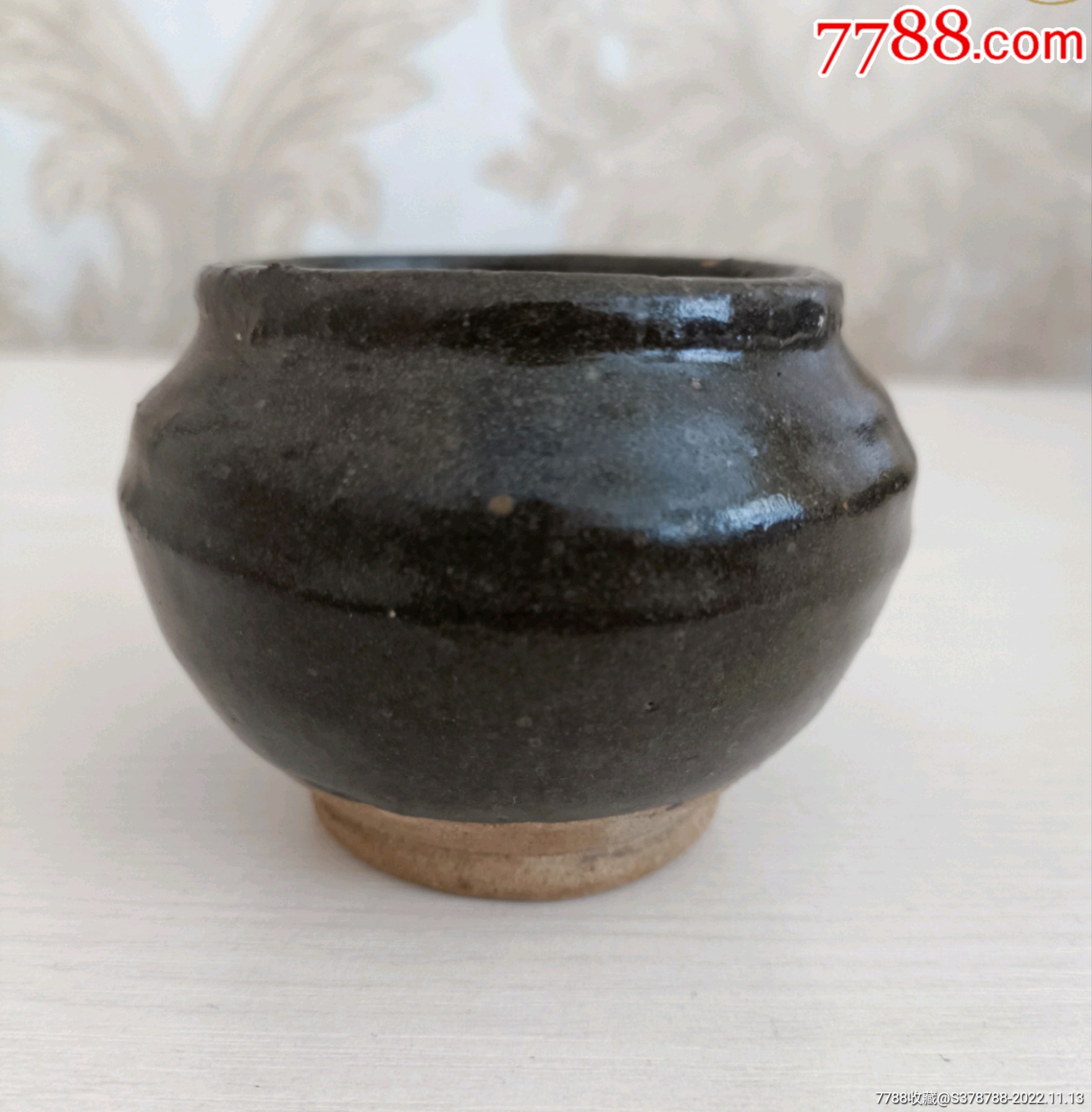 明末清初.磁州窑黑釉罐,磁州民窑瓷器_其他陶器_九龙盛世收藏【7788收