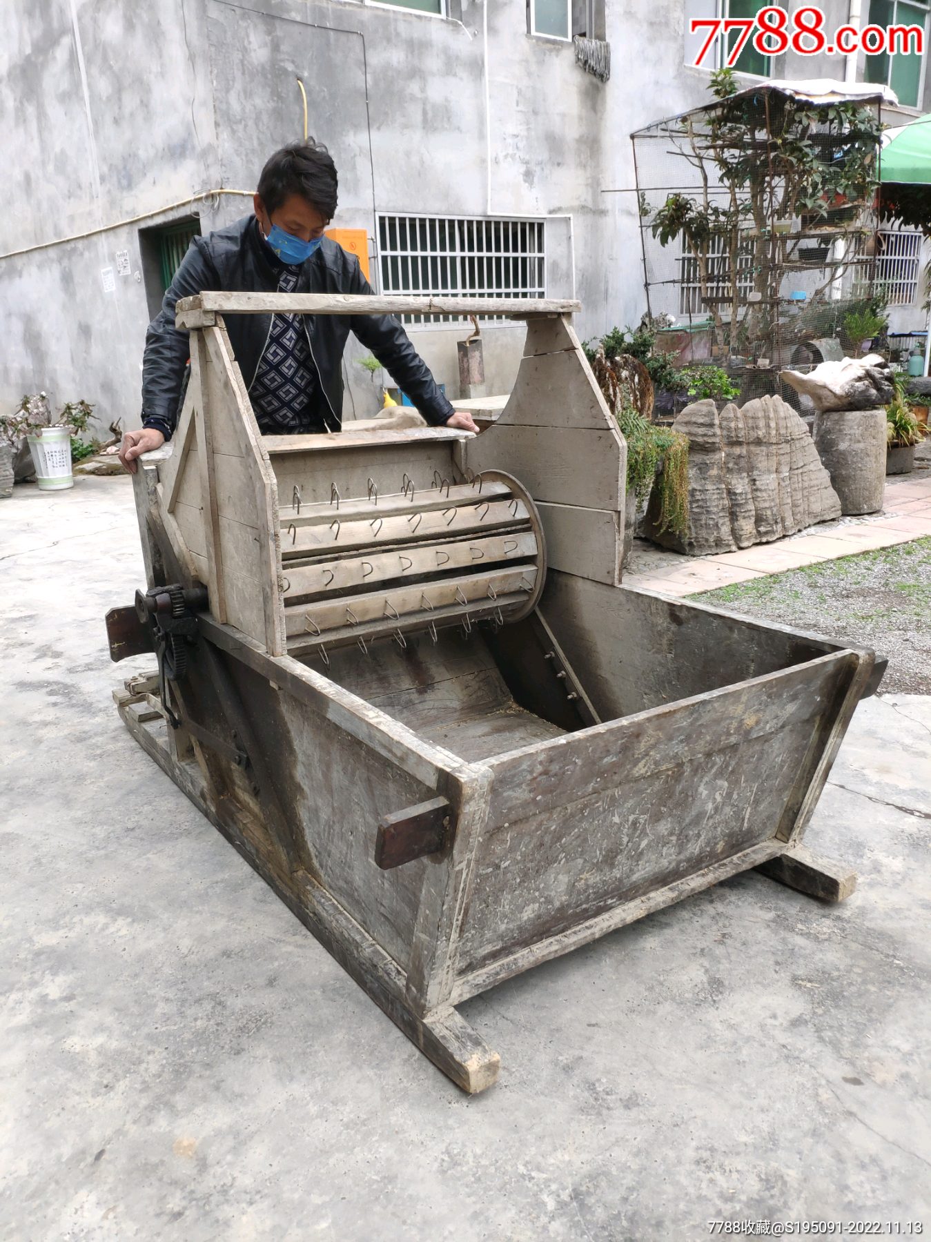 老式脚踩打谷机民俗收藏影视道具-价格:1380元-se90536422-农用工具-零售-7788收藏__收藏热线