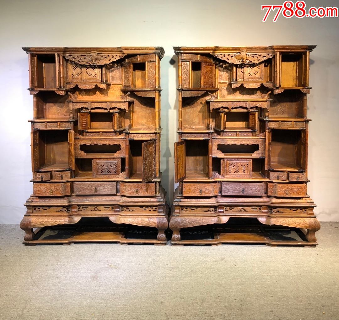 黄花梨多宝阁一对-价格:35000元-se90738627-其他木艺家具-零售-7788收藏__收藏热线