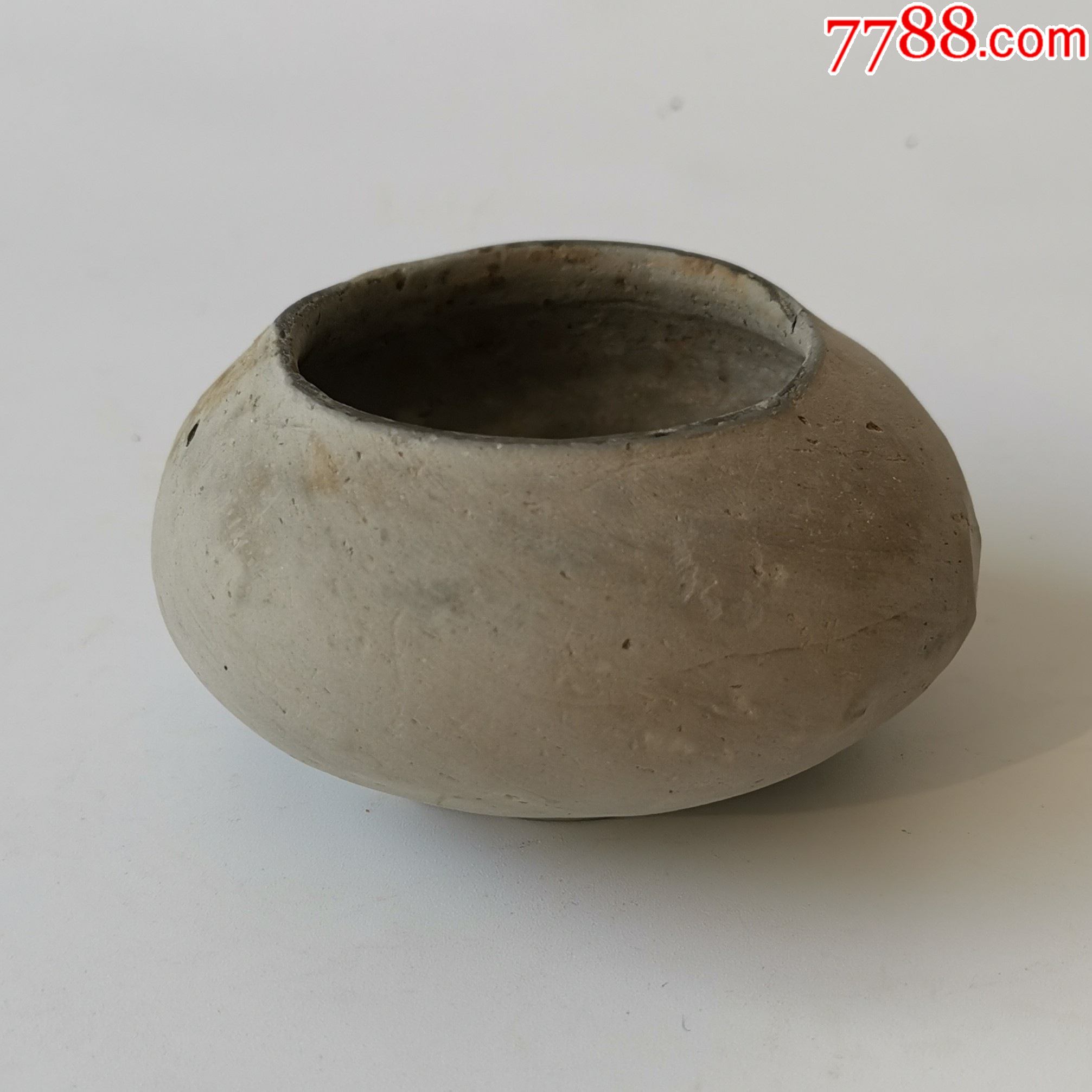 浙江嘉兴吴越文化商至西周灰陶盂-价格:1000元-se90682526-灰陶-零售-7788收藏__收藏热线