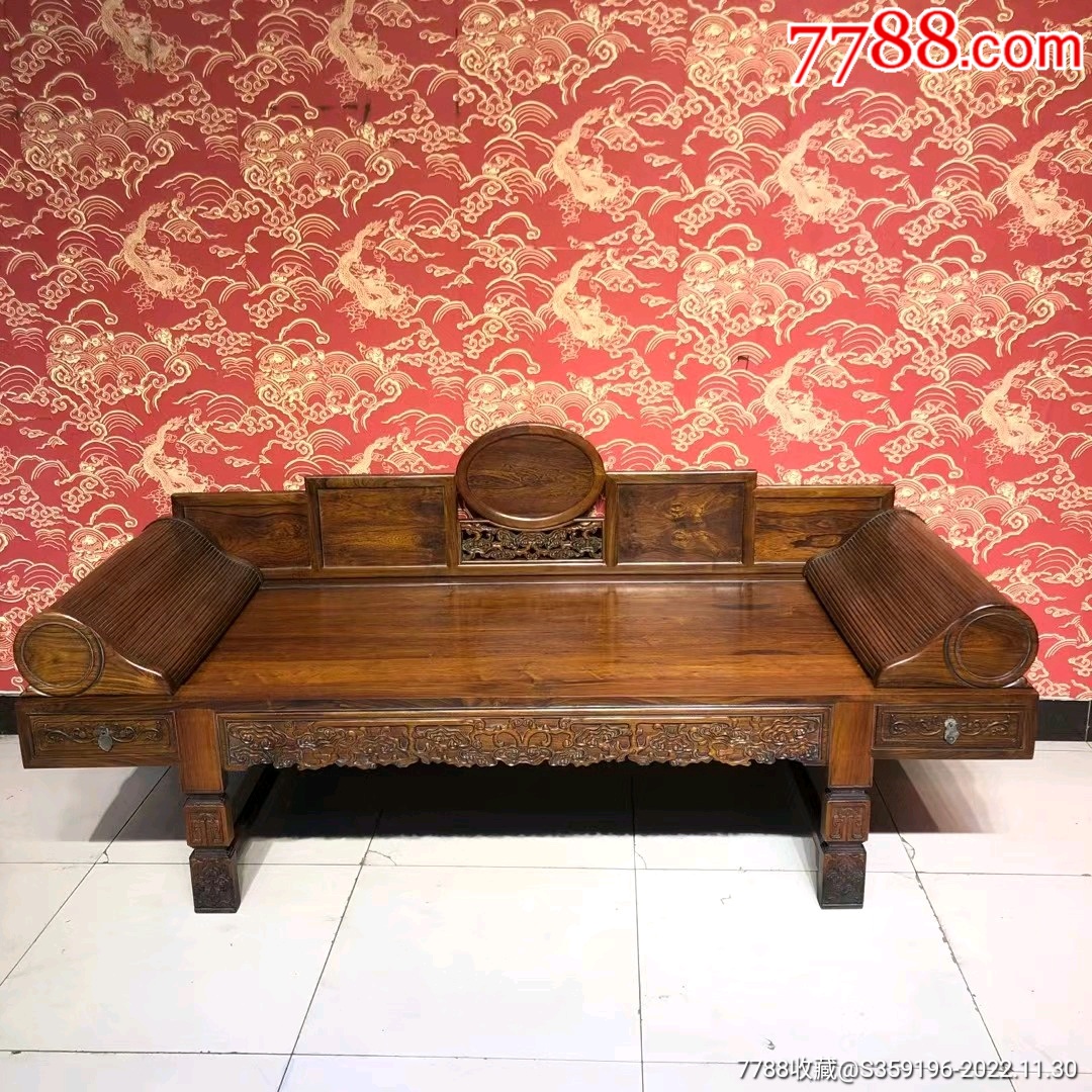 典藏海南黄花梨【凉榻】老家具古董古典收藏物件_木床/木榻_古董家具店【7788收藏__收藏热线】
