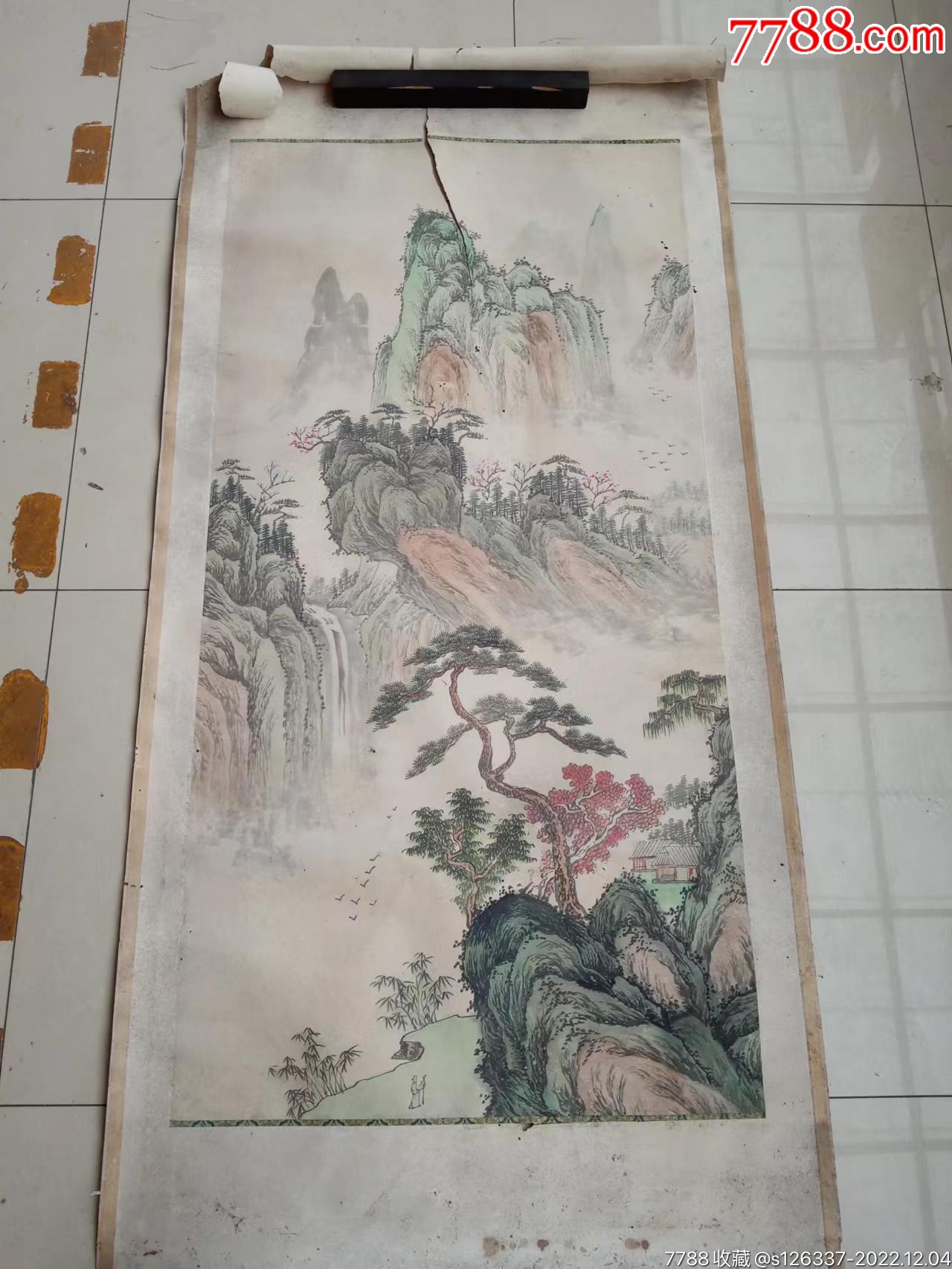 八十年代无款山水原裱立轴136*68，放漏价288包邮[勾引][勾引][勾引]-价格:288元-se90900497-山水国画原作-零售 ...