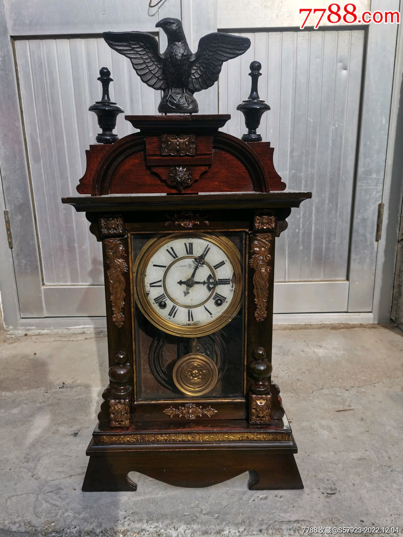 宝字牌鹰头座钟_座钟/落地钟_产地图片_收藏价值_7788奇石收藏