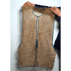 清代老竹衣竹背心竹马甲官员隔汗服竹编竹制品收藏